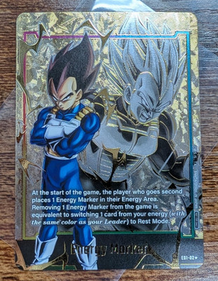 DBFW エナジーマーカー GOLD ベジータ 英語 E01-02 Vegeta Energy Marker Promo Prize Gold E01-02 Dragon Ball Fusion