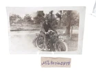 Excellent Photo Card circa 1930 Man on Large Motorcycle Brand DKW