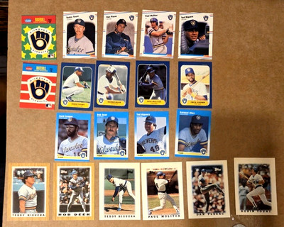 Dealer Lot (5 Sets) 1986-1988 Mini Milwaukee Brewers Team Sets (20) Cards -NrMt