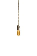 Vintage Industrial - Economy Silver Minimalist Bare Bulb Pendant Light