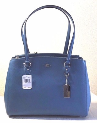 NWT Coach Stanton Carryall in Crossgrain Leather Silver  display picture 1