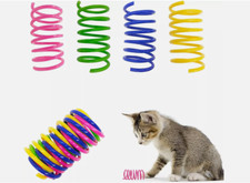 30 Packs Cat Spring Toys Plastic Springs Cat Toys Colorful for Cat Kitten Pets
