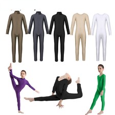 Kids Girls Ballet Costume Long Sleeve Ballet Dance Class Performance Wear