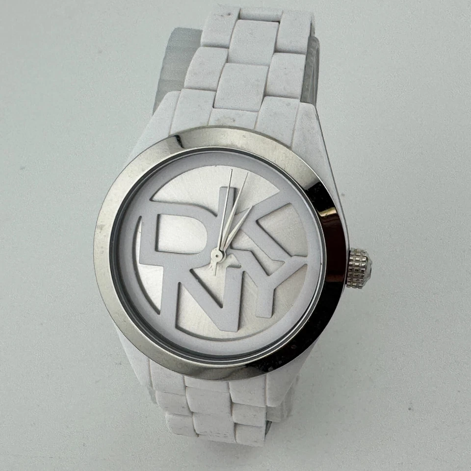 Reloj de Cuarzo DKNY NY-8754A Mujer Blanco Negro Plástico Analógico Batería Nueva Foto 2 de 4