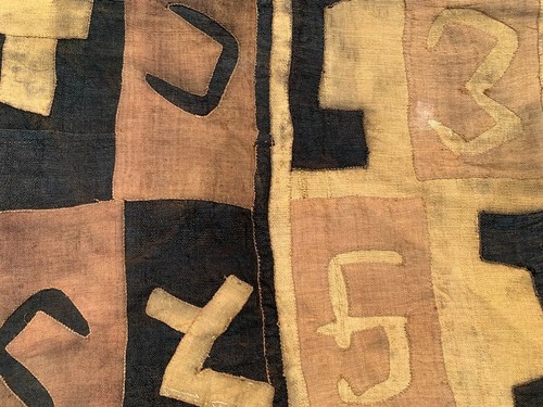 Panno Showa Cuba africana vintage tessuto rafia tessuto tribale africano 230x57 cm - Foto 4 di 10