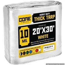 Core Tarps Heavy Duty 10 Mil Tarp Cover Waterproof UV Resistant Rip and Tear