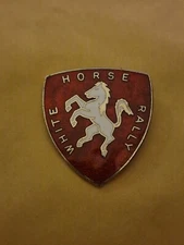 White Horse Rally M.C.C Biker Camping Weekend Badge red