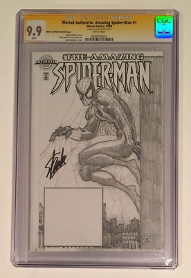 9.9 • STAN LEE SIGNED • AMAZING SPIDER-MAN #1 MARVEL AUTHENTIX