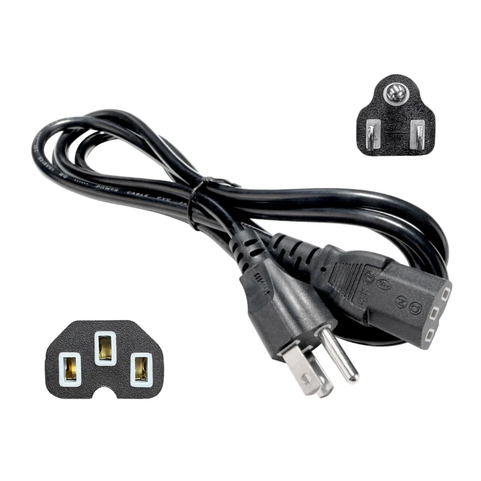 50-LOT NEW AC Power Cord Cable Desktop Monitor Computer 6ft IEC320 18AWG PC - Image 2 of 4