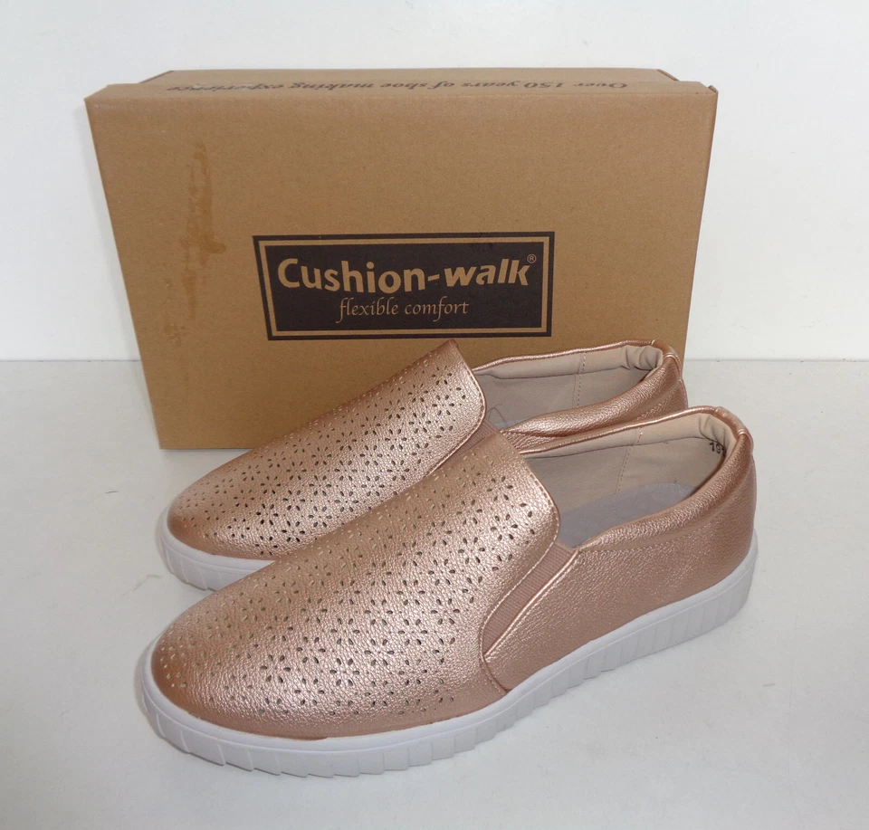 Cushion Walk New Ladies Womens Slip On Flats Summer Shoes Trainers UK Sizes 4-8 - Image 2 of 4