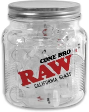 RAW CONE BRO CALIFORNIA GLASS TIPS FULL JAR OF 30 TIPS (FREE SHIPPING)