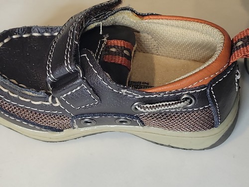 Genuine Kids Boat Shoes Loafers Dark Brown Orange Size 5 Toddler Boys - Picture 5 of 7
