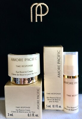 AMORE PACIFIC TIME RESPONSE EYE RESERVE CREAM & SKIN RESERVE SERUM NIB