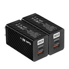 65W GaN PD 65W Wall Charger Block USB-A USB-C Type-C Port Fast Charging Adapter