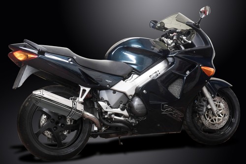 Honda VFR800 Interceptor 98-01 Slip On 13" TriOval Stainless Exhaust Muffler Kit - Picture 6 of 6