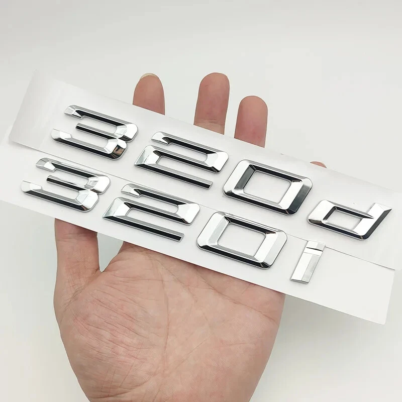 3D ABS Black 316d 318d 325d 328d 330d 320d Emblem Letter Sticker Car Trunk Badge - Imagem 4 de 4