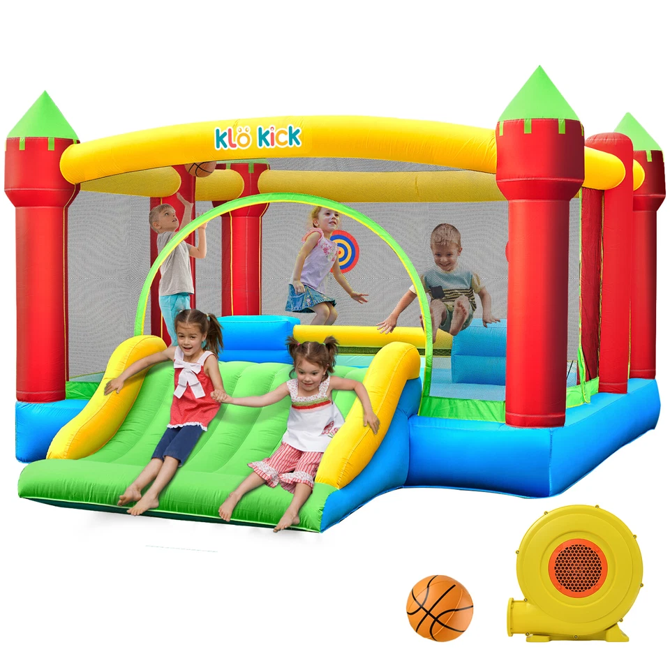 Casa de rebote inflable comercial de 15x12 pies con castillo de salto soplador para 6 niños Foto 2 de 4
