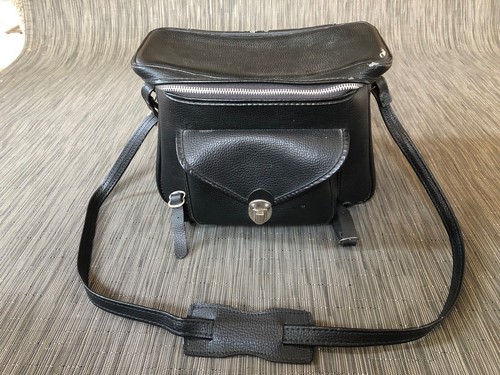 Bolso de Colección Años 70 Negro Cámara Estuche de Transporte Boho Cartera. Hecho en Japón. ¡RETRO! - Imagen 9 de 10