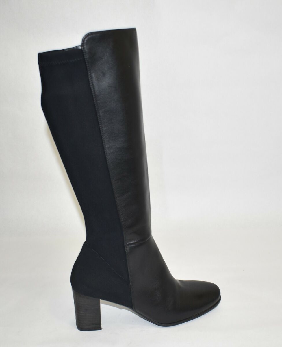 New Paul Green Belmont Knee High Boot Black Leather Size 5.5 New Paul Green Belmont Knee High Boot Black Leather Size 5.5