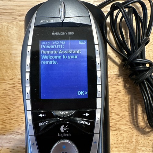 Logitech Harmony 880 Advanced Universal Remote, Charging Dock, New Battery, USB - Afbeelding 3 van 6