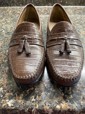 Florsheim Pisa Men Size 12EE Cognac Brown Croc Leather  display picture 2