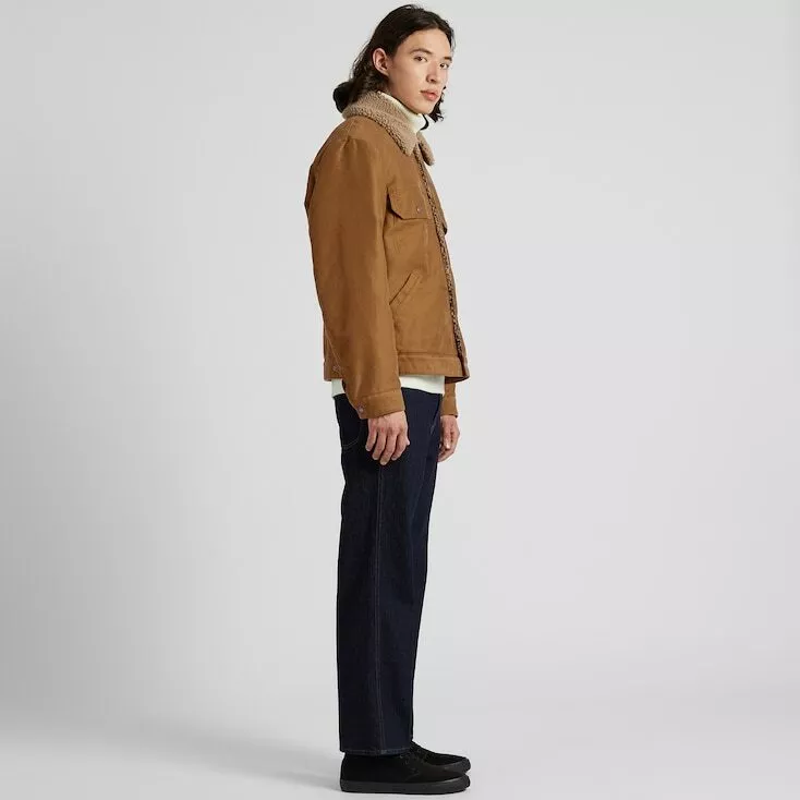 Uniqlo pile lined sales trucker jacket
