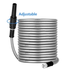 304 Stainless Steel Metal Garden Water Hose 25/50/75/100FT No-Kink Flexible