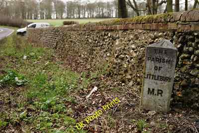 Photo 6x4 Boundary Marker on London Road Audley End/TL5237 Benchmark, ma c2015