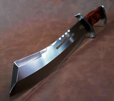 Gil Hibben IV Heavy Tactical Combat Machete Knife w/Leather Sheath GH5008