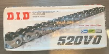 DID Motorcycle O-Ring Chain 520VO-120FB, 520V0 120Links (Steel)