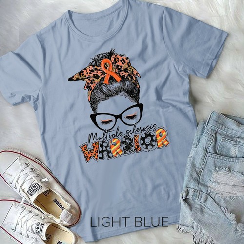 Camiseta para mujer Desordenado pan leopardo concienciación sobre esclerosis múltiple mamá - Imagen 5 de 11