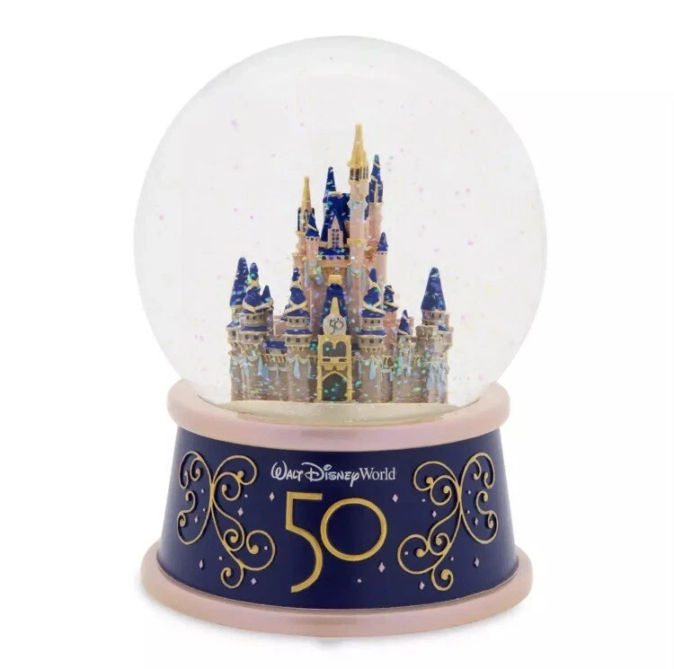 Disney Cinderella 50th Anniversary Musical Water Snow Globe in Mint