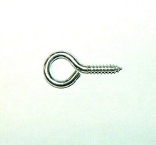 1/8" X 1 3/8" SCREW EYES - ZINC PLATED - LOT OF 100 PCS.