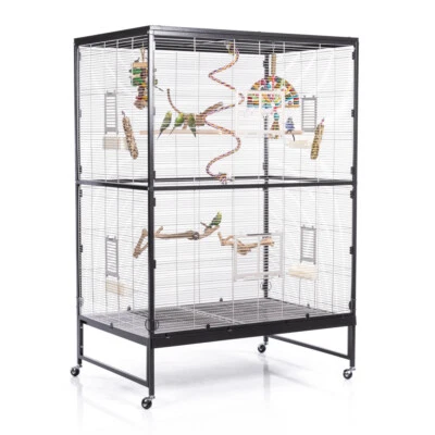 VogelKäfig Sittichvoliere Voliere XXL Casa 120 Antik/Platinum Montana Cages