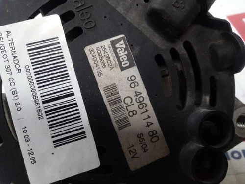9649611480 Generador PEUGEOT 307 CC CABRIO COUPÉ (S1)(10.2003) 2.0 5961602 - Imagen 4 de 10