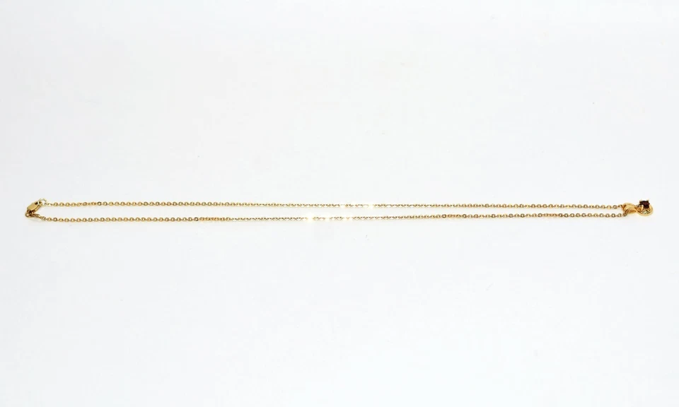 Collar colgante de diamantes y granate espesartina natural de oro macizo de 14 quilates .36tcw Foto 4 de 4