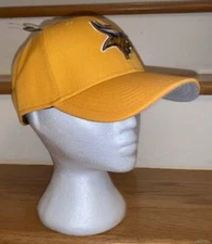 MINNESOTA VIKINGS GOLD CURVED BILL BASEBALL HAT~CAP~'47 BRAND~NWT