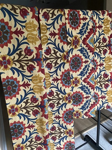 4 Valances Drapes Waverly Santa Maria Gem Floral Fabric Custom Made
