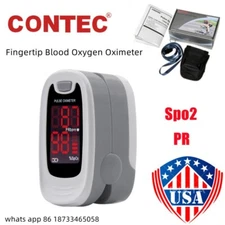 CONTEC Oximeter LED Blood Oxygen Spo2 Fingertip Pulse Heart Rate Monitor Machine