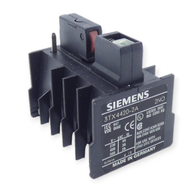 2 Stück Siemens Hilfsschalterblock 3TX4 420-2A