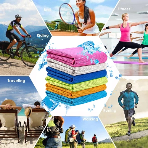 Instant Cooling Towel Sports Gym Fast Drying Absorb Towels Yoga Travel 30*90cm - Picture 1 of 15