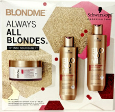 Schwarzkopf Professional BlondMe All Blondes Rich Shampoo Conditioner  Mask Kit