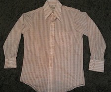 VTG JC Penney Towncraft Penn Prest 15-32 Mens Button-Front Shirt Small/Medium