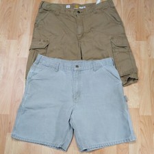 2 pair Men's 36 Carhartt Shorts Canvas Carpenter cargo relaxed