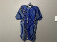 African clothing for men-Dashiki M-7X BLUE