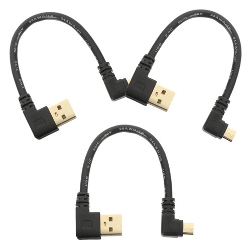 3pcs Short Micro Usb Cable Usb Micro B Cable Right Angle Micro Usb - 第 9/12 張圖片