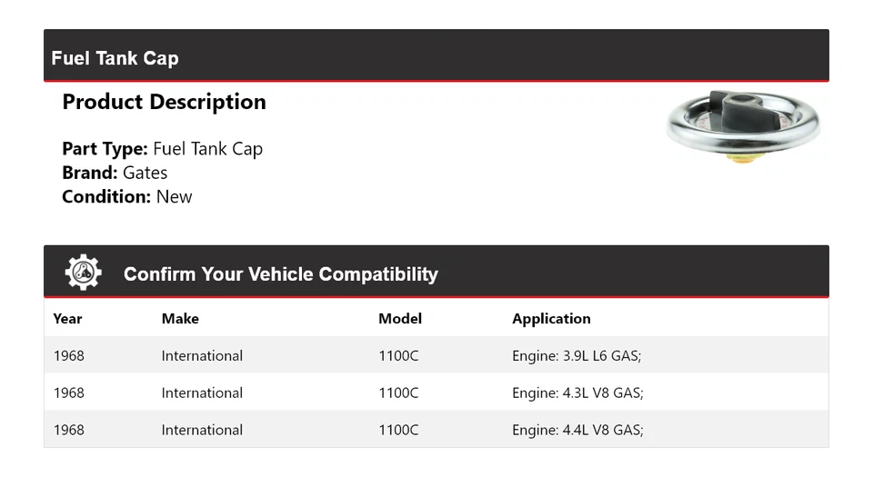 Puertas de tapa de tanque de combustible International 1100C 1968 Foto 2 de 4