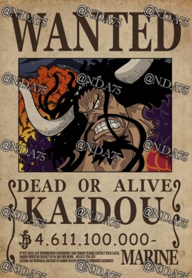 One Piece Wanted Poster - KAIDO **BUY 2 GET 1 FREE! see
