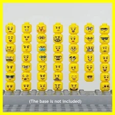 Minifigure Bulk Lot Of 55 Yellow Heads Male Female Facial Expressions Set