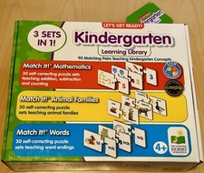 Kindergarten Learning Library Match It Puzzles 3 Sets In 1. 90 Matching Pairs 